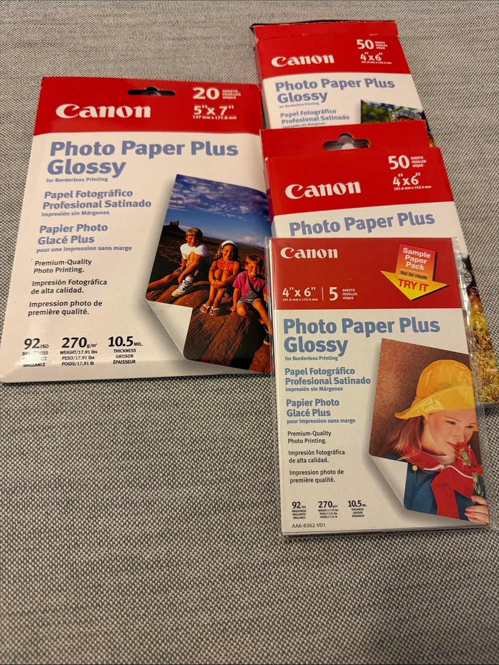 Canon Photo Paper Plus Glossy 20 sheets 5x7; 105 4x6